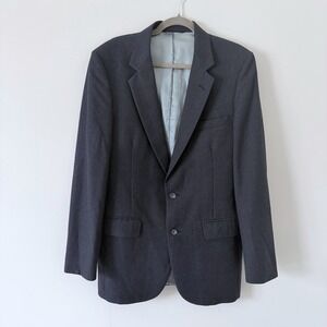 Nino Cerruti Paris Rue Royale Mens Wool Blazer Blue Sport Coat 42R